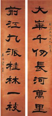 张祖翼（1849～1917） 隶书八言联