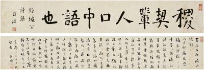 刘墉（1719～1804） 行书 杜甫茅屋为秋风所破歌