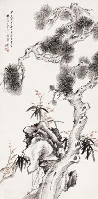 汤贻汾（1778～1853）  三友图
